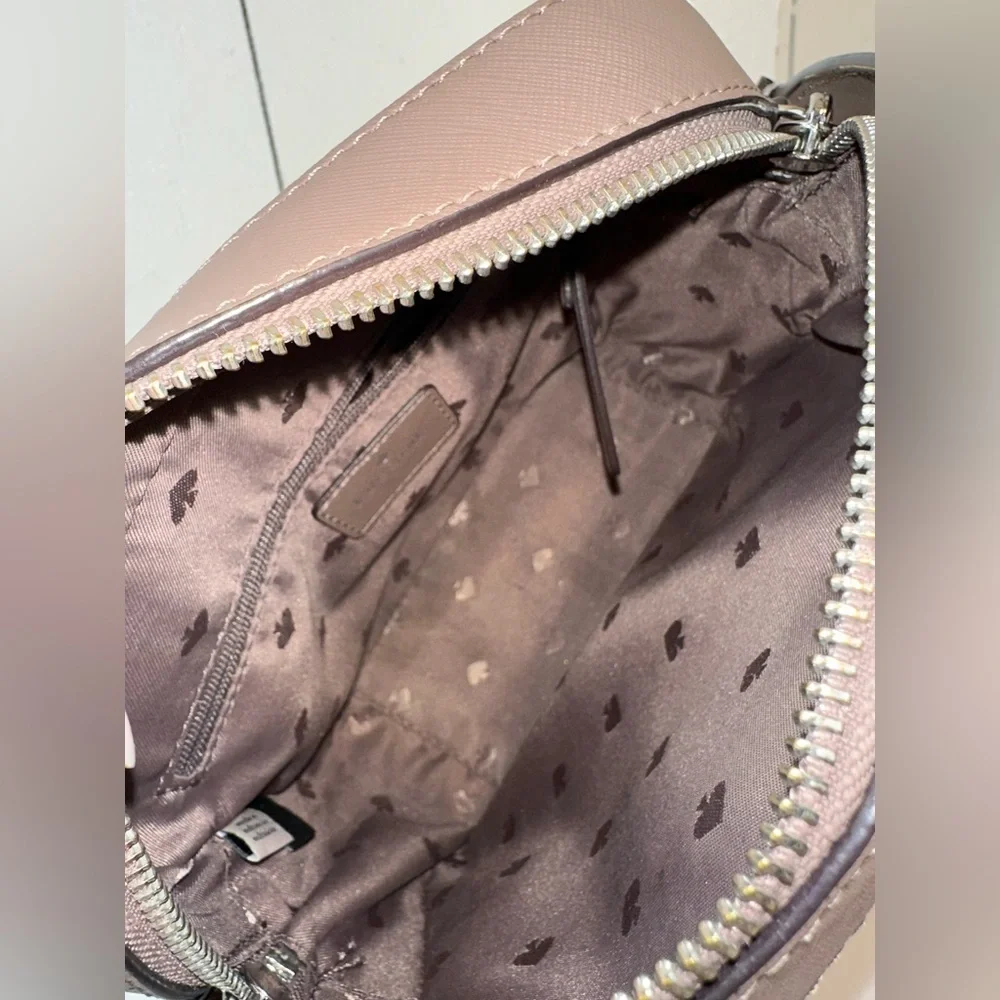 Kate Spade Spring Newbury Crossbody Bag Brown Silver Accents Capsule Wardrobe